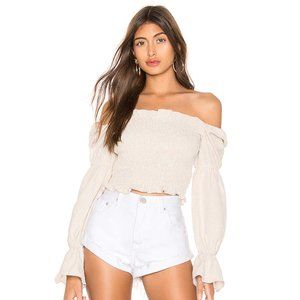 Smocked summer top - off the shoulder